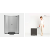BRABANTIA 211324 Bo Pedal Bin 60 litara, kanta za otpad, matt inox fingerprint proof, nema otisaka prstiju
