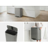 BRABANTIA 211348 Bo Pedal Bin 60 litara, kanta za otpad, mineral concrete siva