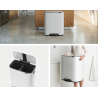 BRABANTIA 211447 Bo Pedal Bin 2 x 30 litara, kanta za otpad, bijela