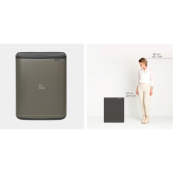 BRABANTIA 223068 Bo Touch Bin 60 litara, kanta za otpad, platinum