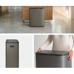 BRABANTIA 223068 Bo Touch Bin 60 litara, kanta za otpad, platinum