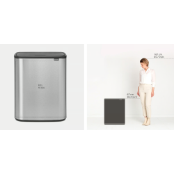 BRABANTIA 223082 Bo Touch Bin 60 litara, kanta za otpad, matt inox fingerprint proof, nema otisaka prstiju