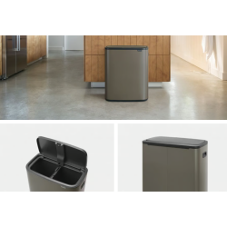 BRABANTIA 221521 Bo Touch Bin 2 x 30 litara, kanta za otpad, platinum