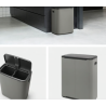 BRABANTIA 221460 Bo Touch Bin 2 x 30 litara, kanta za otpad, mineral concrete siva