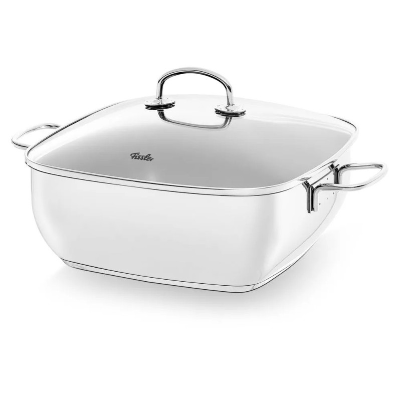 FISSLER  Secural inox pekač kockasti sa staklenim poklopcem, 28 cm, 001-500-28-000/0