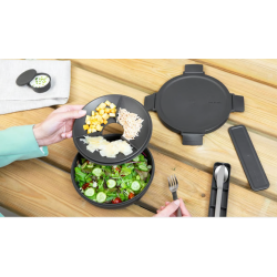 BRABANTIA 206344 Make & Take posuda za salatu i hranu, 1.3 litre, tamno siva