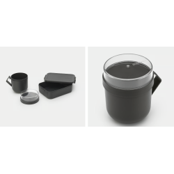 BRABANTIA 206665 Make & Take set za doručak/ručak posuda, tamno siva