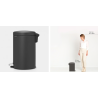 BRABANTIA 113802 Pedal Bin Newicon, 12 litara, kanta za otpad, mineral infinity siva
