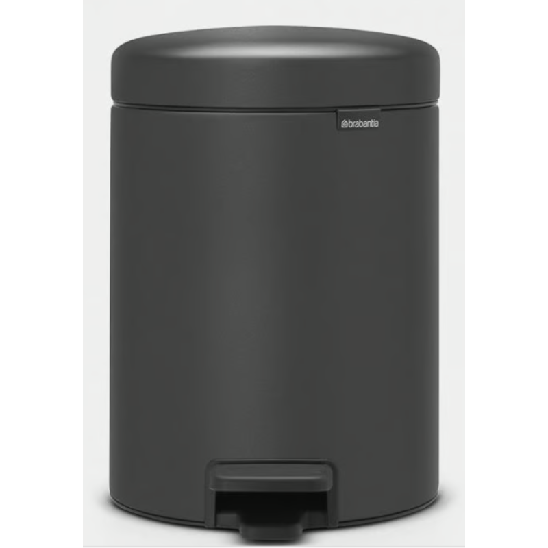 BRABANTIA 200489 Pedal Bin Newicon, 5 litara, kanta za otpad, mineral infinite siva