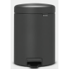 BRABANTIA 200489 Pedal Bin Newicon, 5 litara, kanta za otpad, mineral infinite siva