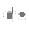 BRABANTIA 233982 Pedal Bin Newicon, 5 litara, kanta za otpad, satin taupe