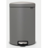 BRABANTIA 119163 Pedal Bin Newicon, 20 litara, kanta za otpad, mineral concrete siva
