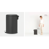 BRABANTIA 114182 Pedal Bin Newicon, 20 litara, kanta za otpad, mineral infinity siva