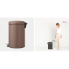 BRABANTIA 234026 Pedal Bin Newicon, 20 litara, kanta za otpad, satin taupe