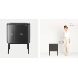 BRABANTIA 233548 Bo Touch Bin 11+23 litara, kanta za otpad, confident siva