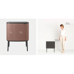 BRABANTIA 234064 Bo Touch Bin 11+23 litara, kanta za otpad, satin taupe