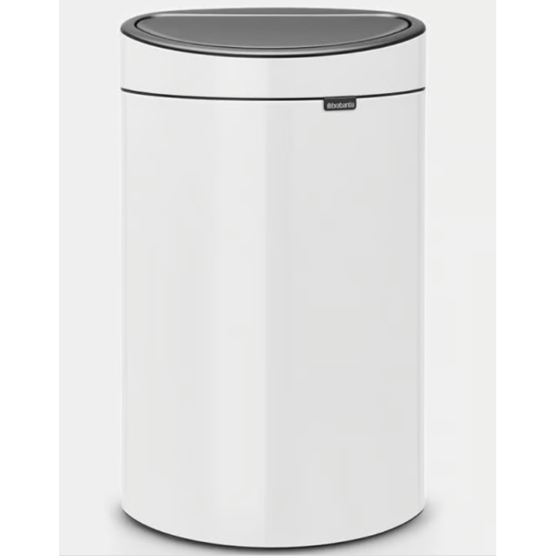 BRABANTIA 114984 Touch Bin , 40 litara, kanta za otpad, bijela