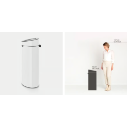 BRABANTIA 114984 Touch Bin , 40 litara, kanta za otpad, bijela