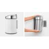 BRABANTIA 364488 Touch Bin, 3 litre, kanta za otpad, bijela-inox poklopac