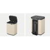 BRABANTIA 234088 Bo Waste Bin, pravokutna kanta za otpad, 4 litre, soft bež