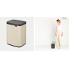 BRABANTIA 234088 Bo Waste Bin, pravokutna kanta za otpad, 4 litre, soft bež