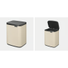 BRABANTIA 234101 Bo Waste Bin, pravokutna kanta za otpad, 7 litara, soft bež