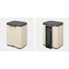 BRABANTIA 234101 Bo Waste Bin, pravokutna kanta za otpad, 7 litara, soft bež