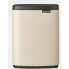 BRABANTIA 234101 Bo Waste Bin, pravokutna kanta za otpad, 7 litara, soft bež