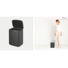 BRABANTIA 233722 Bo Waste Bin, pravokutna kanta za otpad, 7 litara, mineral infinite siva