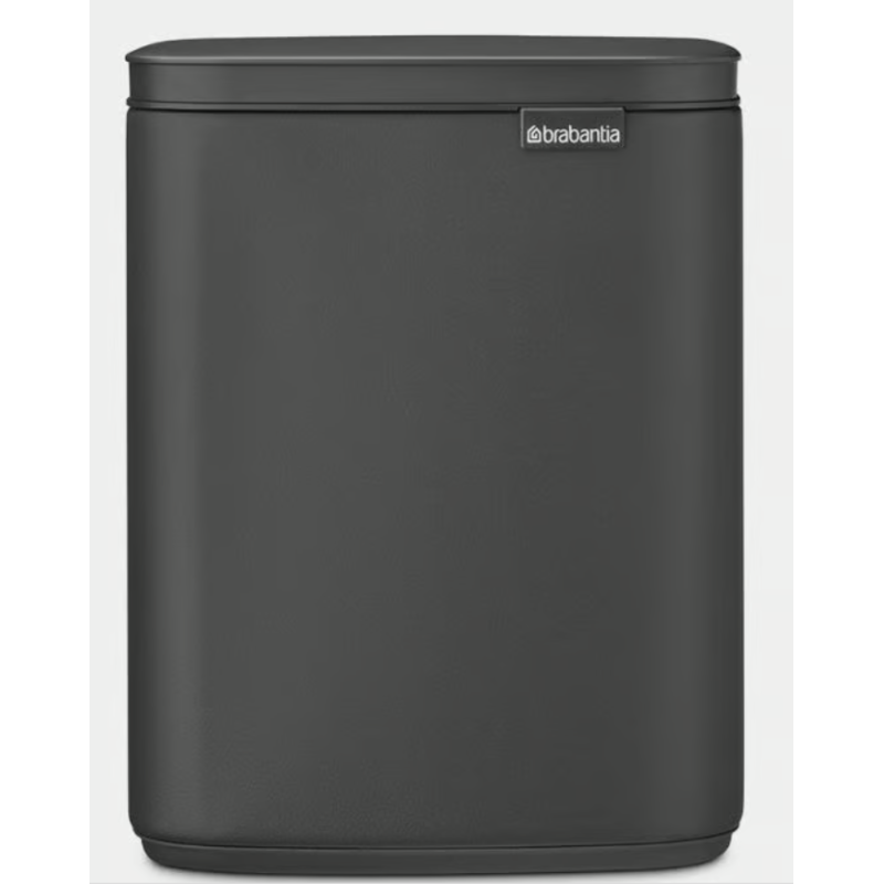 BRABANTIA 233722 Bo Waste Bin, pravokutna kanta za otpad, 7 litara, mineral infinite siva