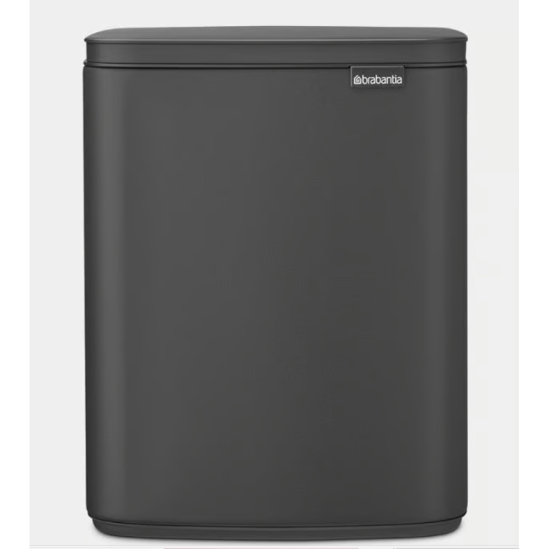BRABANTIA 233746 Bo Waste Bin, pravokutna kanta za otpad, 12 litara, mineral infinite siva