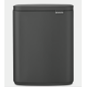 BRABANTIA 233746 Bo Waste Bin, pravokutna kanta za otpad, 12 litara, mineral infinite siva