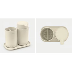 BRABANTIA 223402 posuda za četkice + dozer za sapun , soft bež
