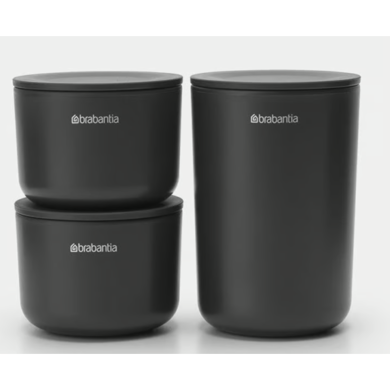 BRABANTIA 281303 posude za odlaganje , 3 komada , tamno siva