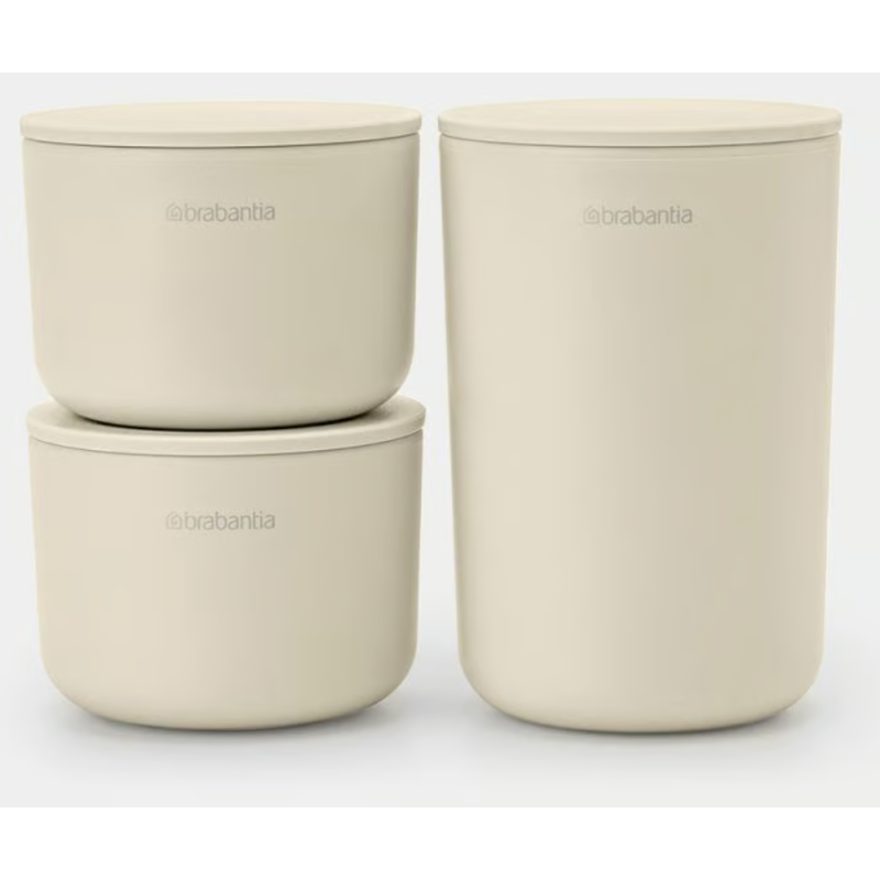 BRABANTIA 223501 posude za odlaganje , 3 komada , soft bež