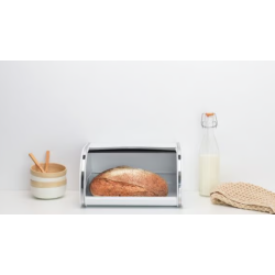 BRABANTIA 306044 Roll Top Bread Bin Medium, kutija za kruh, peciva, muffine, bijela