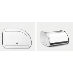 BRABANTIA 339585 Roll Top Bread Bin Medium, kutija za kruh, peciva, muffine, brilliant inox