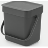 BRABANTIA 209888 Sort & Go , kanta za otpad, 3 litre, siva