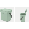 BRABANTIA 211683 Sort & Go , kanta za otpad, 3 litre, jade zelena