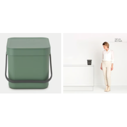 BRABANTIA 129841 Sort & Go , kanta za otpad, 6 litara, jela zelena