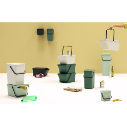 BRABANTIA 109720 Sort & Go , kanta za otpad, 6 litara, siva