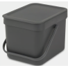 BRABANTIA 109720 Sort & Go , kanta za otpad, 6 litara, siva