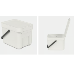 BRABANTIA 213267 Sort & Go , kanta za otpad, 6 litara, svijetlo siva
