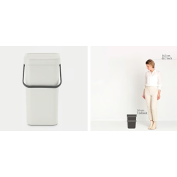 BRABANTIA 213281 Sort & Go , kanta za otpad, 12 litara, svijetlo siva