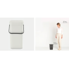 BRABANTIA 213281 Sort & Go , kanta za otpad, 12 litara, svijetlo siva