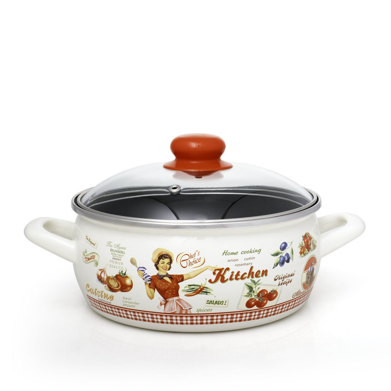 METALAC RASPJEVANA KUHARICA POSUDA PLITKA  20cm / 2.90lit, i za INDUKCIJU