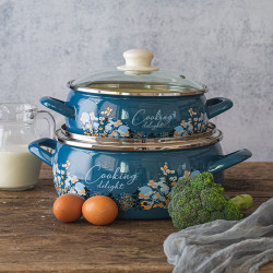 METALAC BLUE COOKING DELIGHT, plitka posuda 20cm/ 3.1 lit, i za INDUKCIJU