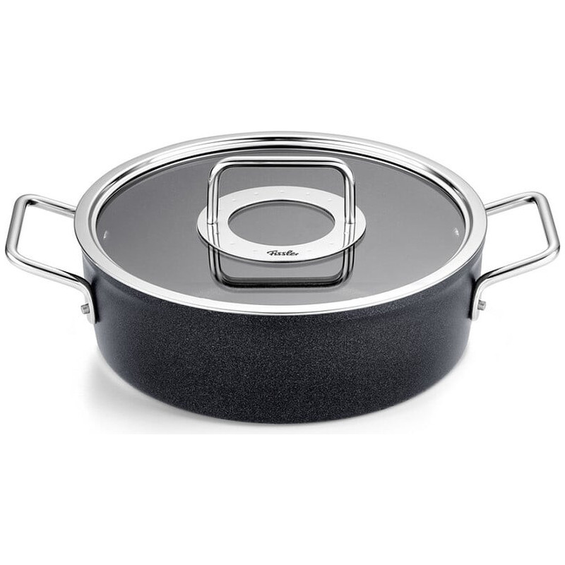 FISSLER Adamant niski lonac sa staklenim poklopcem, 24 cm , 60 % reciklirani aluminij, i za INDUKCIJU, 156-125-24-000/0