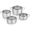 FISSLER Pure Collection® 4-dijelni set inox lonaca sa staklenim poklopcima, za sva grijaća tijela, 086-125-04-000/0