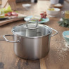 FISSLER VISEO  inox lonac sa staklenim poklopcima, 16 cm, 2.10 litra, i za INDUKCIJU, 084-117-16-001/0